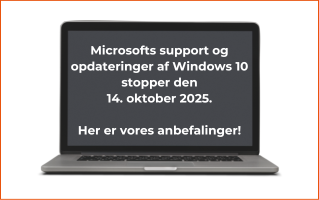 Microsofts support af Windows 10 ophører den 14. oktober 2025